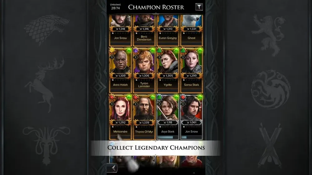 Game of Thrones: Legends is an upcoming GoT game... sort of